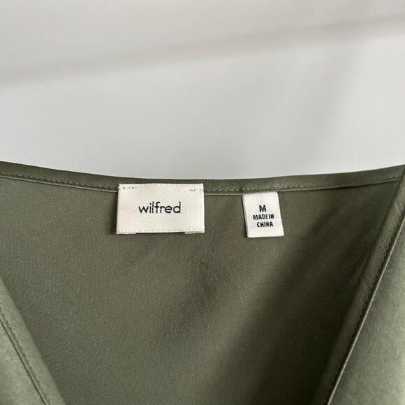 Wilfred Aritzia Satin Only Slip Dress in Sage - Picture 5 of 5